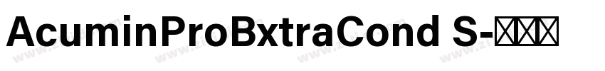 AcuminProBxtraCond S字体转换